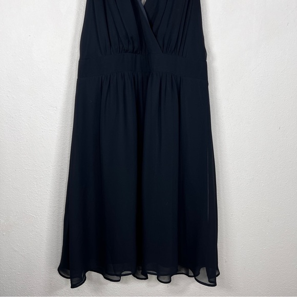 SIZE 2 EXPRESS BLACK SLEEVELESS FORMAL EVENT DRESS GOTH COCKTAIL WEDDING - Picture 7 of 9
